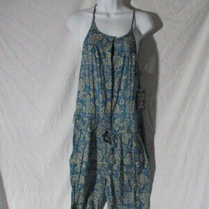 NEW NWT ISABEL MARANT ETOILE Floral PANT SUIT Bodysuit 36 Boho India Blue Beige